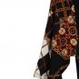 EST 1946 Multicolor Women's High Low Tie Waist Belt Short Sleeve V Neck L  021