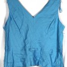 Positive Attitude Blue Women's Sleeveless Pullover Top Blouse 18 044