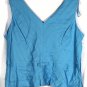 Positive Attitude Blue Women's Sleeveless Pullover Top Blouse 18 044
