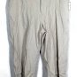 Sag Harbor Tan Women's Cropped Pants Zip Closure Elastic Waist Sides 20W 018