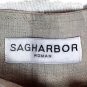 Sag Harbor Tan Women's Cropped Pants Zip Closure Elastic Waist Sides 20W 018