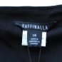 Raffinalla Black Women's Stretchy Pants Built In Tummy Control Slit Flare  022