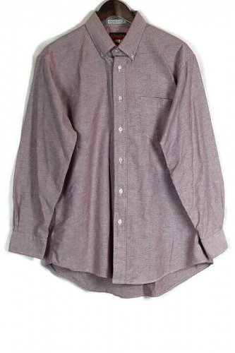 A Foxx Ltd Purple Men's Long Sleeve Dress Shirt Button Down Large 015