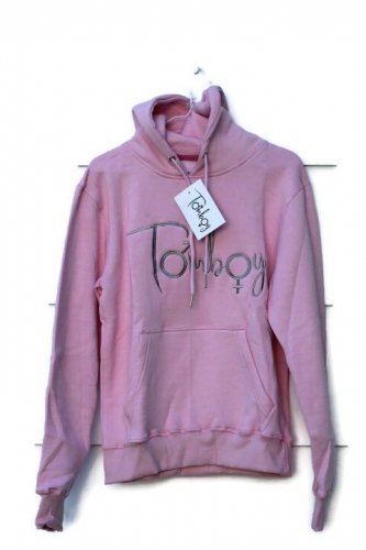 Tomboy Pink Women's Hoodie Pullover Sweatshirt Size Small   001