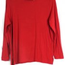 Liz Claiborne Red Women's Long Sleeve Top Blouse Size 1X 039