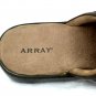 Array Women's Slip On Mules Shoes Open Back Brown Leather Size 11 S