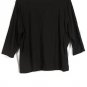 Ruby Rd Black Women's Long Sleeve Top Blouse Beaded Neckline 2X 011