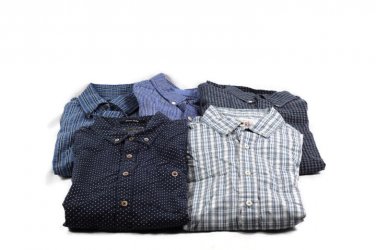 Arrow Basic Editions On The Road Chaps 5 Men's Long Sleeve Dress Shirt M 016