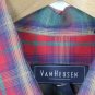 Van Heusen Plaid Men's Short Sleeve Dress Shirt Button Down Medium 003