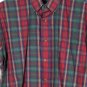 Van Heusen Plaid Men's Short Sleeve Dress Shirt Button Down Medium 003