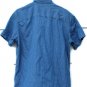 Selected Blue Denim Men's Short Sleeve Shirt Front Pockets Button Size Large 006