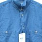 Selected Blue Denim Men's Short Sleeve Shirt Front Pockets Button Size Large 006