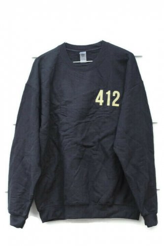 Gildan Heavy Blend Black Sweatshirt Long Sleeve Crewneck Pullover Size Large 010