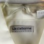 Liz Claiborne White Women's Dress Top Blouse Long Sleeve Front Button 14 052