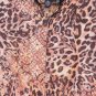 Spenser Jeremy Leopard Print 100% Silk Women's Sweater Long Sleeve Small    015
