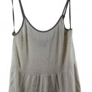 Forever 21 Cream Women's Tank Top Ruffle Flare Bottom Pullover Large 017