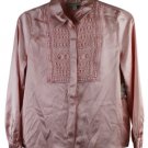 Ryegrass Pink Women's Long Sleeve Dress Top Blouse Front Buttons Small 029 Ryegrass Pink Women's Long Sleeve Dress Top Blouse Front Buttons Small 029