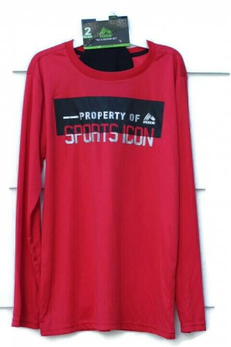 RBX Red Long Sleeve Tee Shirt and Black Beanie Hat Set Size Large(14/16)   003