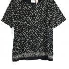 Elisabeth Black White Floral Womens Short Sleeve Shirt Size 2 033 Elisabeth Black White Floral Womens Short Sleeve Shirt Size 2 033