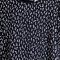 Elisabeth Black White Floral Womens Short Sleeve Shirt Size 2 033