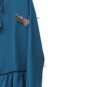 ANA Tahoe Teal Women's Top Blouse Long Sleeve Tie Up Neckline Size L  020