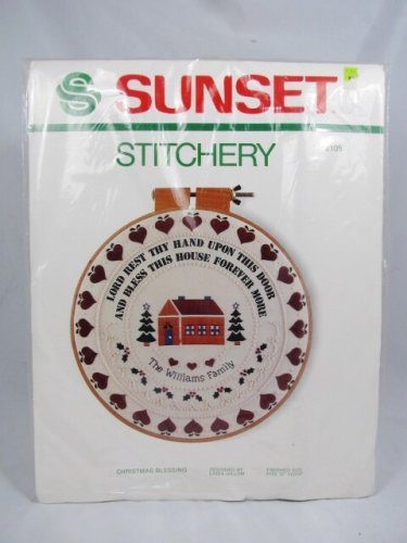 Sunset Stitchery Christmas Blessing Needlecraft Kit Finished Size 12" Hoop 2105