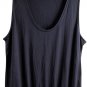 Daily Ritual Black Women's Tencel Short Sleeve Open Crewneck Jumpsuit Medium 030