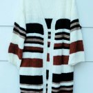 LuLus Women's White Multicolor Knit Open Front Cardigan Sweater Size XS 007 LuLus Women's White Multicolor Knit Open Front Cardigan Sweater Size XS 007