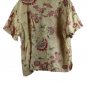 Hearts of Palm Tan Brown Women's Collared Top Blouse Button Up 20W 061
