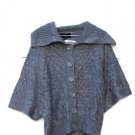 XX1 Gray Women's Knit Top Sweater Short Sleeve Full Front Buttons Size Small 018 XX1 Gray Women's Knit Top Sweater Short Sleeve Full Front Buttons Size Small 018