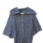XX1 Gray Women's Knit Top Sweater Short Sleeve Full Front Buttons Size Small 018
