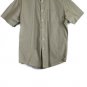 Van Heusen Check Tan Men's Short Sleeve Dress Shirt Button Down Large 014
