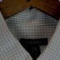 Van Heusen Check Tan Men's Short Sleeve Dress Shirt Button Down Large 014