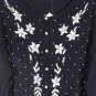 Casual Corner Annex Black Women's Long Sleeve Sweater Beaded 1X 039