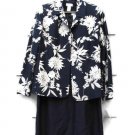 Liz Claiborne Women's 2 Pc Floral Blue Sleeveless Dress & Blazer Sz 10    006