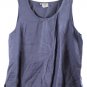 Hot Cotton Blue Women's Sleeveless Top Blouse Pullover 1X 030