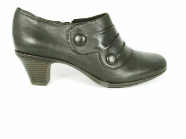 Michelle D Women's Ankle Booties Clogs Mules Heels Brown Leather Side Zip 11 M