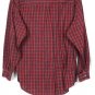 Roundtree & Yorke Check Blue Red Men's Dress Shirt Long Sleeve Button Down M 008