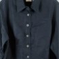 Emma James Black Women's 3/4 Sleeve Top Blouse Button Up 18W 061