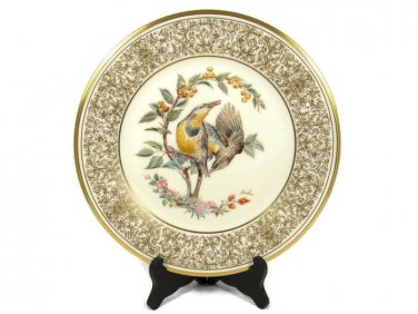 VTG 1971 Lenox Meadowlark Round Collector Plate Boehm Birds Limited Ed 10 5/8"