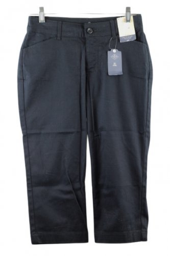 St John's Bay Black Women's Capri Pants Mid Rise Size 4 052