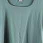 Dressbarn Blue Women's Stretch Blouse Short Sleeve Pullover 18/20 011