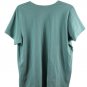 Dressbarn Blue Women's Stretch Blouse Short Sleeve Pullover 18/20 011