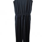 Amazon Essentials Black Women's Jumpsuit Drawstring Elastic Waist Small 053