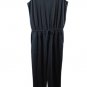 Amazon Essentials Black Women's Jumpsuit Drawstring Elastic Waist Small 053
