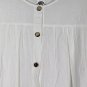 Produce Company White Women's Tunic Top Blouse Button Up One Size 026