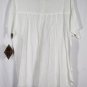 Produce Company White Women's Tunic Top Blouse Button Up One Size 026