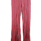 PrettyLittleThing Red White Black Striped Women's Pull On Pants Wide Leg 8 059