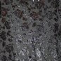Maggie Sweet Black Women's Short Sleeve Blouse Floral Pattern Lined 2X 048