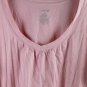 St John's Bay Pink Women's Top Blouse Short Sleeve Pullover V Neck 2X 053
